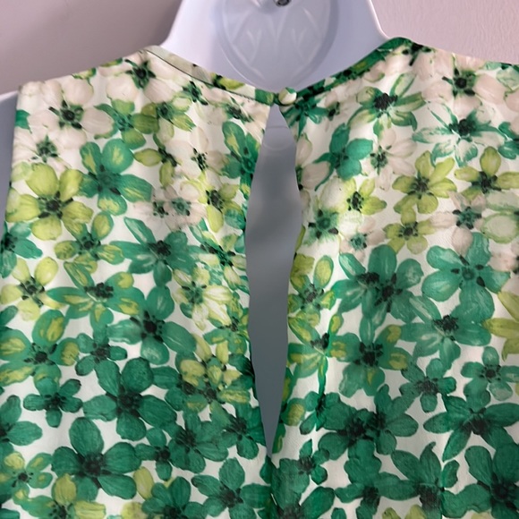 CALVIN KLEIN. Floral green swing dress/fully lined - Picture 5 of 8